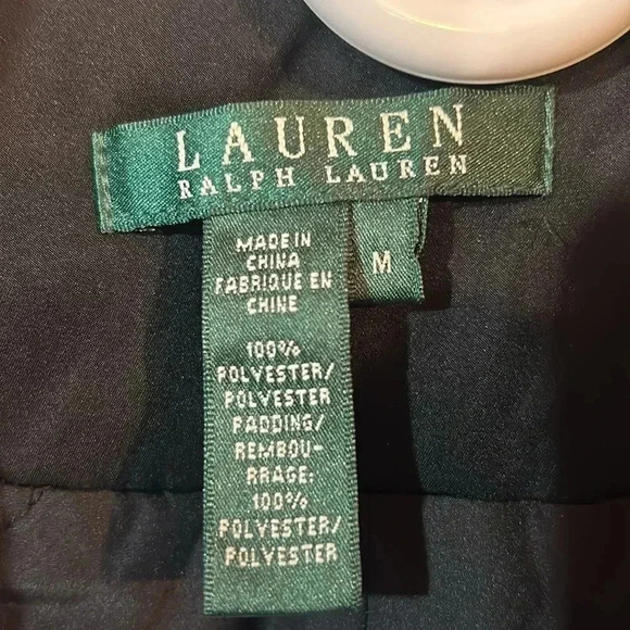 Classic LAUREN RALPH LAUREN ruffled front Jacket/Coat MEDIUM nwt - Picture 4 of 8